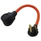 Ac Works Plug Adapter, STW, 6-50R, 6-30P, 6-50P, 6-30P, 1.5 ft., Orange WD630650-018 - alternate 1